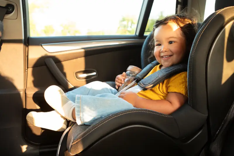 Dulles airport shuttle with car seat